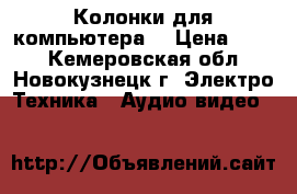 Колонки для компьютера  › Цена ­ 100 - Кемеровская обл., Новокузнецк г. Электро-Техника » Аудио-видео   